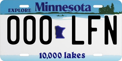 MN license plate 000LFN