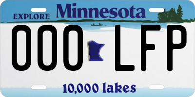 MN license plate 000LFP