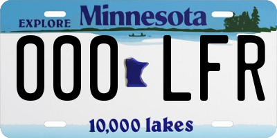 MN license plate 000LFR