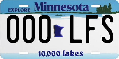 MN license plate 000LFS