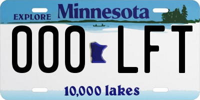 MN license plate 000LFT