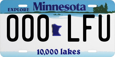MN license plate 000LFU