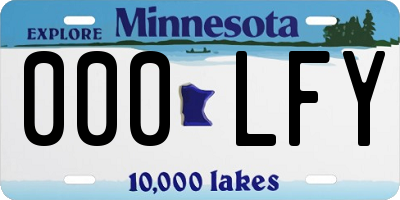 MN license plate 000LFY
