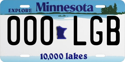 MN license plate 000LGB