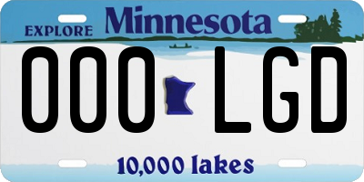 MN license plate 000LGD