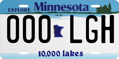 MN license plate 000LGH