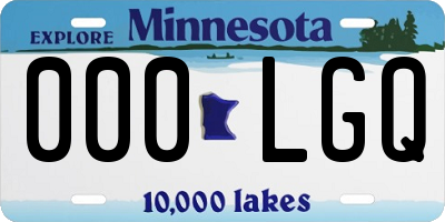 MN license plate 000LGQ