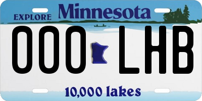 MN license plate 000LHB