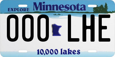 MN license plate 000LHE