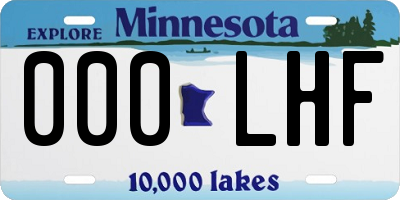 MN license plate 000LHF