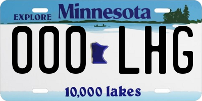 MN license plate 000LHG