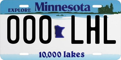 MN license plate 000LHL