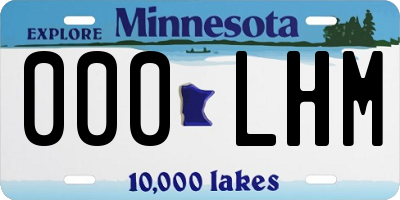 MN license plate 000LHM