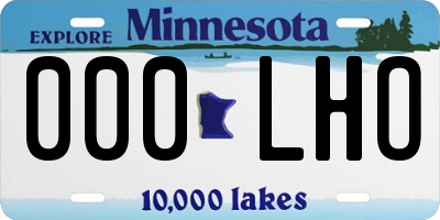 MN license plate 000LHO