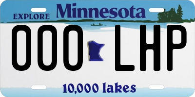 MN license plate 000LHP