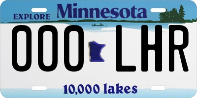 MN license plate 000LHR