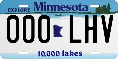 MN license plate 000LHV