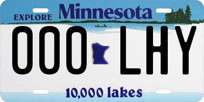 MN license plate 000LHY