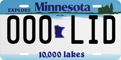 MN license plate 000LID