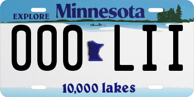 MN license plate 000LII