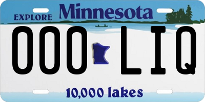 MN license plate 000LIQ