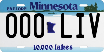 MN license plate 000LIV