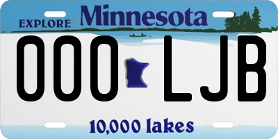 MN license plate 000LJB