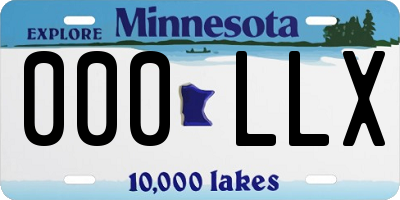 MN license plate 000LLX