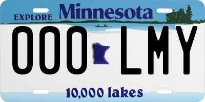 MN license plate 000LMY