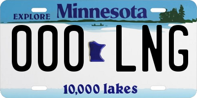 MN license plate 000LNG