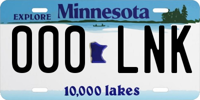MN license plate 000LNK