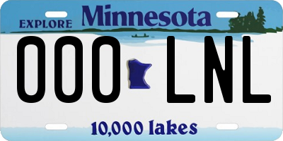 MN license plate 000LNL