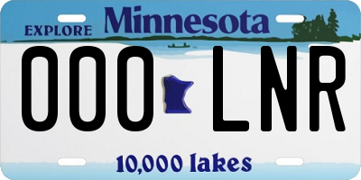 MN license plate 000LNR