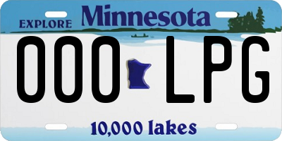 MN license plate 000LPG
