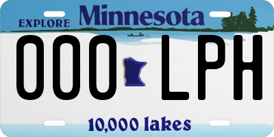 MN license plate 000LPH