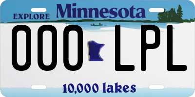 MN license plate 000LPL