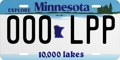 MN license plate 000LPP