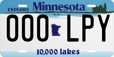 MN license plate 000LPY