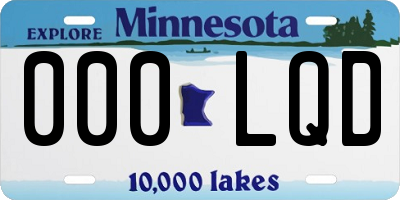 MN license plate 000LQD