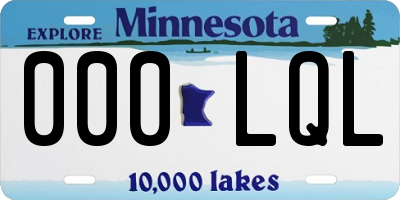 MN license plate 000LQL