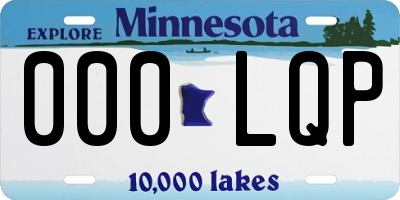 MN license plate 000LQP