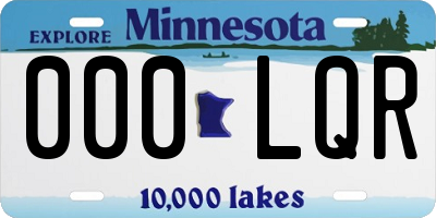 MN license plate 000LQR