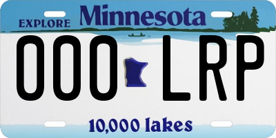 MN license plate 000LRP