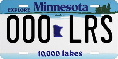 MN license plate 000LRS