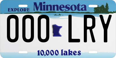 MN license plate 000LRY