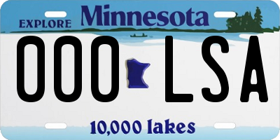 MN license plate 000LSA