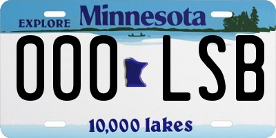 MN license plate 000LSB