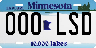 MN license plate 000LSD