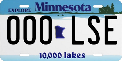 MN license plate 000LSE