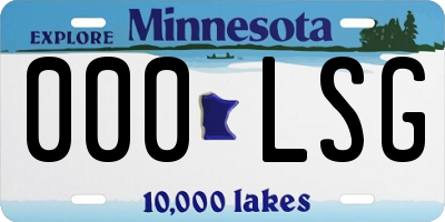 MN license plate 000LSG